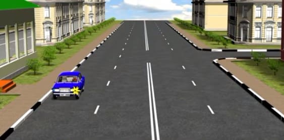 включенный сигнал поворота при перестроение