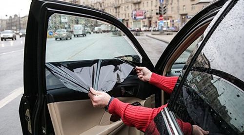 снятие тонировки с переднего бокового стекла